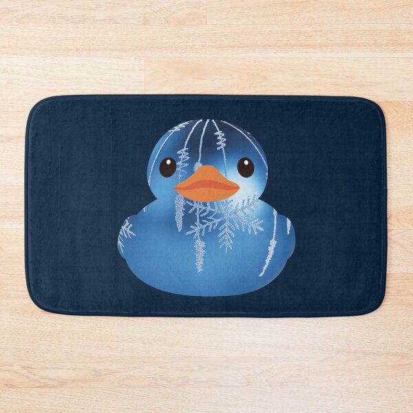 Item preview, Christmas Bauble Rubber Duck - Blue Snowflake and Icicles designed and sold by GlitterState.