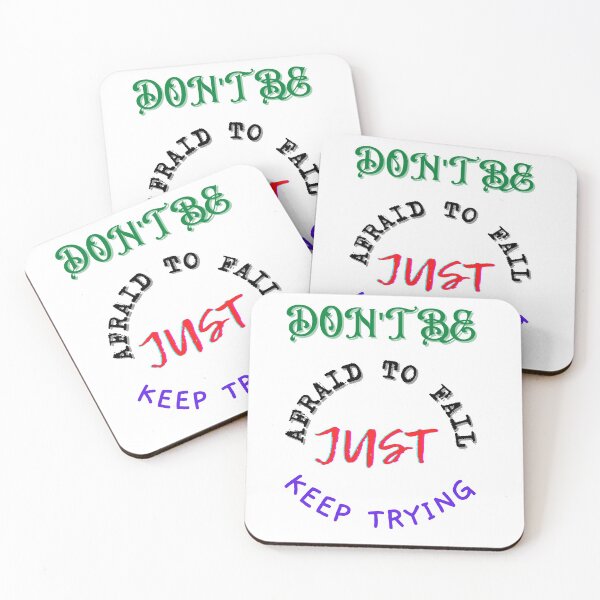Item preview, Don't be afraid to fall just keep trying . motivational and inspirational phrases  designed and sold by Douaa_Print.