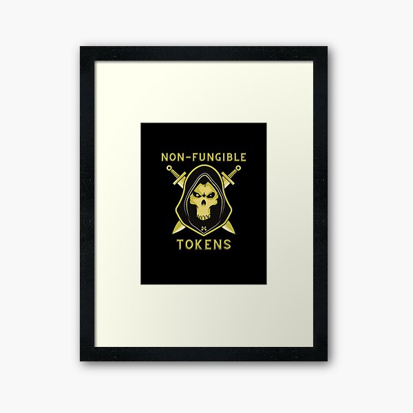 Item preview, Non-fungible tokens hooded skull with swords. designed and sold by SittingPrinttee.