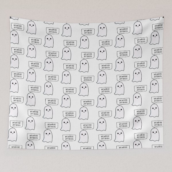 Item preview, anarchist ghost. we will eat Jeff Bezos first. designed and sold by cute anarchist animals.