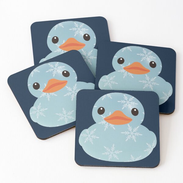 Item preview, Christmas Bauble Rubber Duck - Blue with Snowflakes designed and sold by GlitterState.