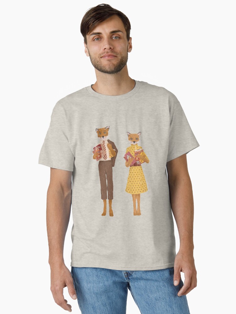 Thumbnail 1 of 7, Classic T-Shirt, Fantastic Mr. fox and Mrs. Fox Funny designed and sold by VINU-DESIGNS.