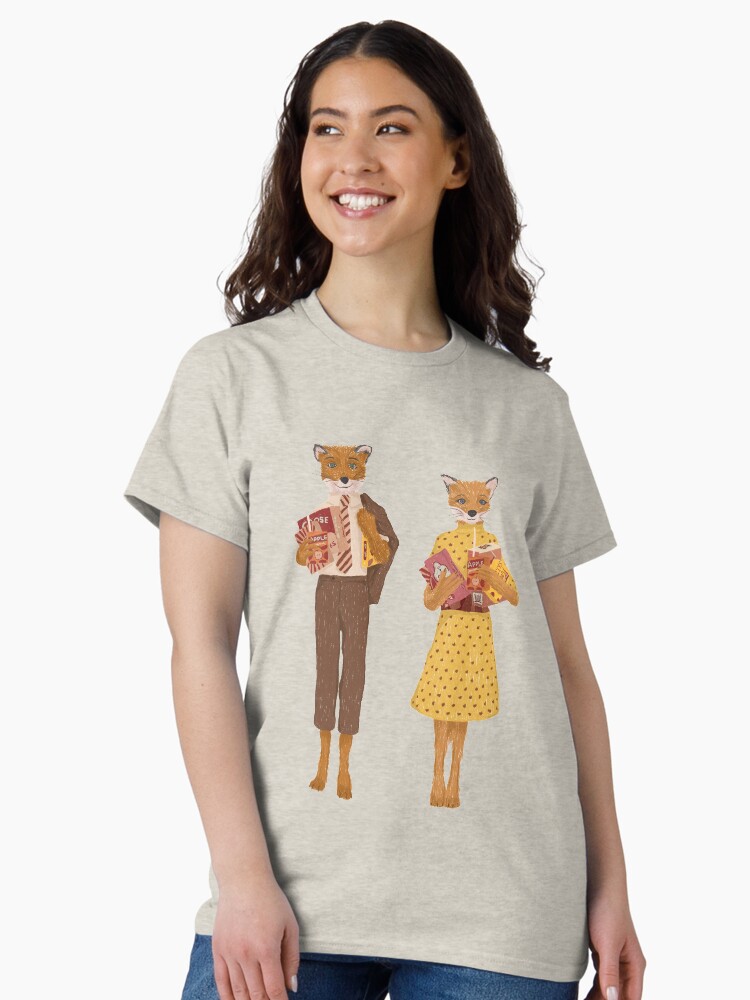 Thumbnail 2 of 7, Classic T-Shirt, Fantastic Mr. fox and Mrs. Fox Funny designed and sold by VINU-DESIGNS.