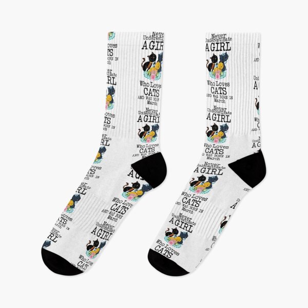 Item preview, Never Underestimate A Girl Who Loves Cats And Was Born In March ,Cute Funny Quote For Cat Lovers designed and sold by pedrored369.