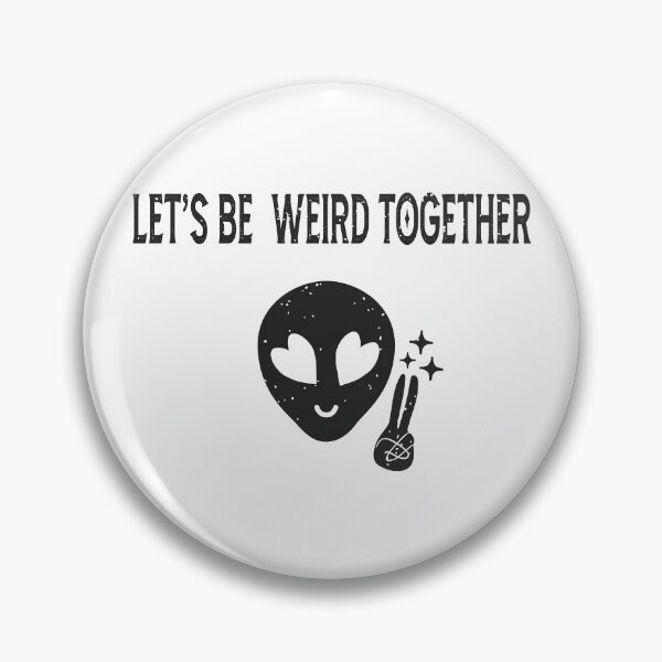 Item preview, Lets Be Weird Together Cute Alien Black designed and sold by AnnastasiiaD.