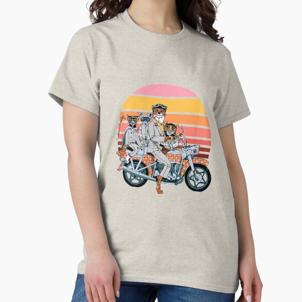 Vista previa del artículo con la obra «Fantástico señor zorro y familia en moto», diseñado y vendido por VINU-DESIGNS.