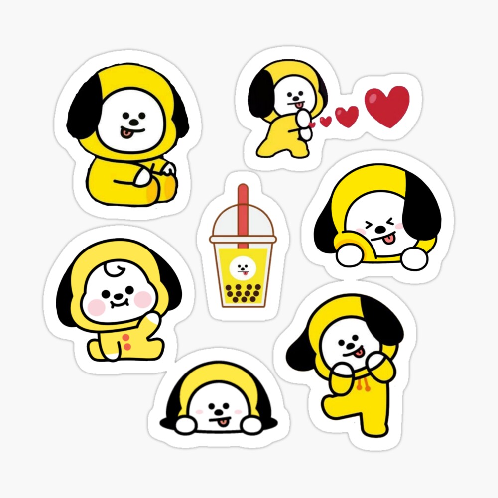 bt21 baby chimmy set photographic print by jeondaisy redbubble