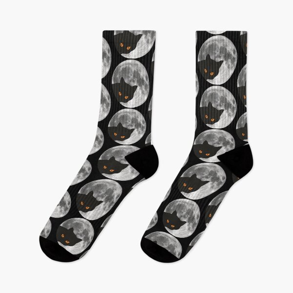 Item preview, Orange Eyed Black Cat On Moon designed and sold by Purplerain457.