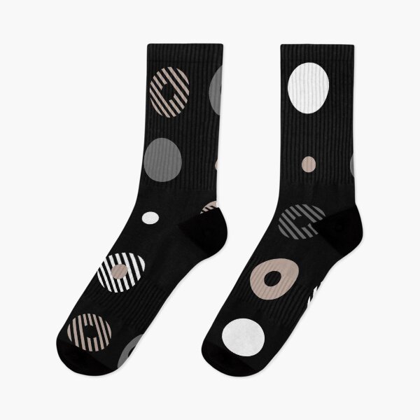 Artikelvorschau, Taupe Gray Black White Stripe Circle Dot Pattern Pairs DE 2022 Trending Color Frontier Land DE6074 entworfen und verkauft von ColorOfTheYears.