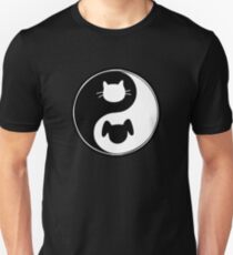 Camiseta unisex Perro Gato Yin Yang