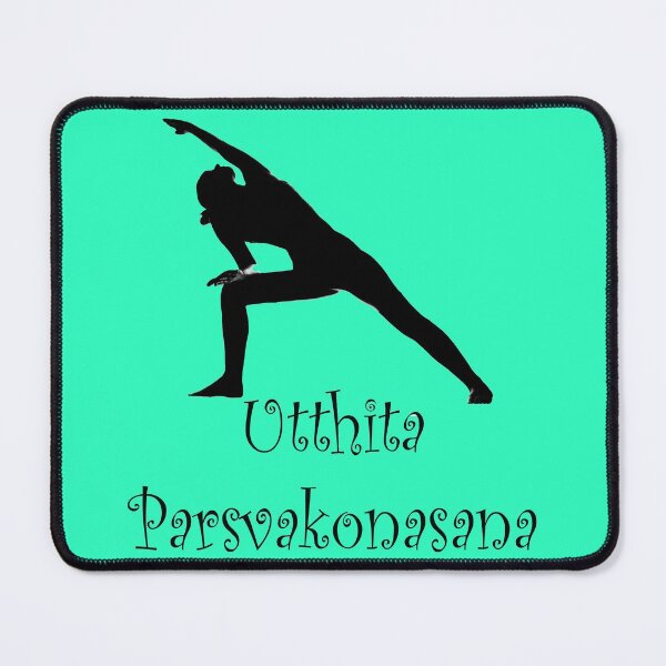 Item preview, Yoga Pose Extended Side Angle Utthita Parsvakonasana designed and sold by SadSacDesigns.