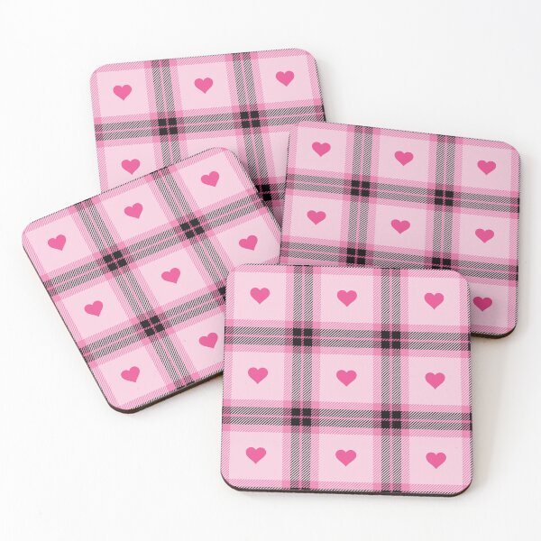 Item preview, Tartan Plaid Pink Hearts Pattern designed and sold by dass-art.