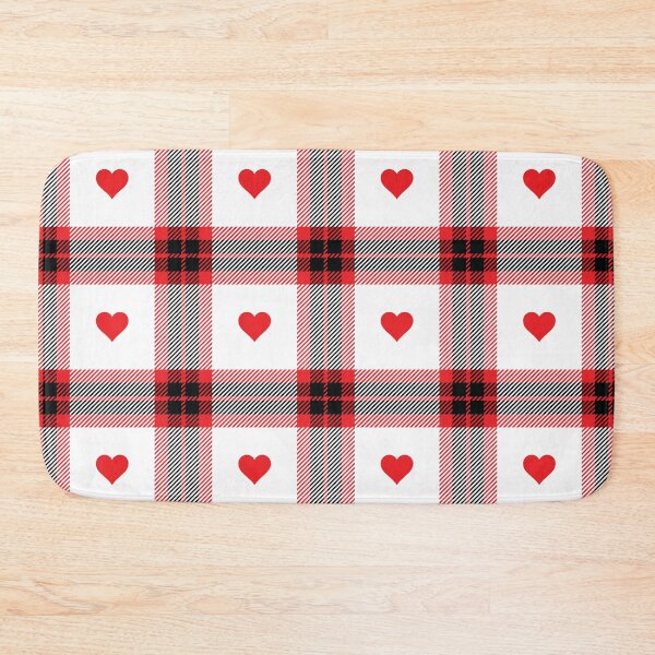 Item preview, Tartan Plaid Red Hearts Pattern designed and sold by dass-art.
