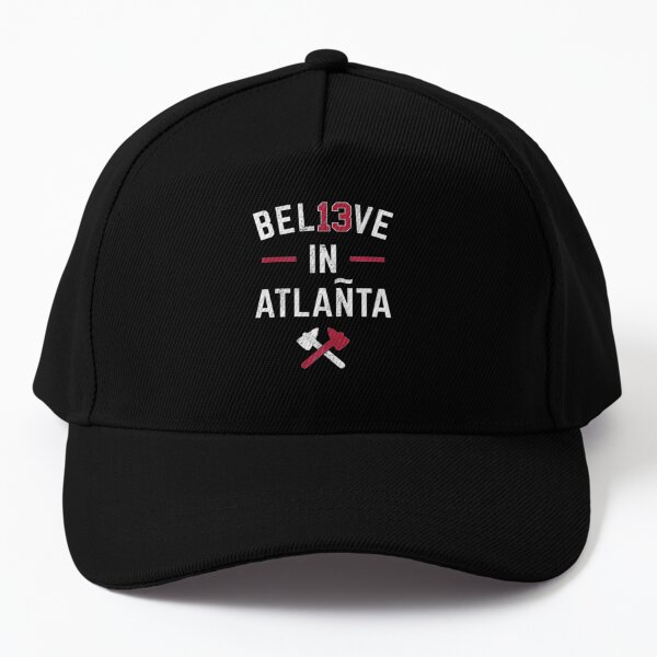 Navy & White Atlanta Tomahawk Chop Hat Baseball Trucker Hat 