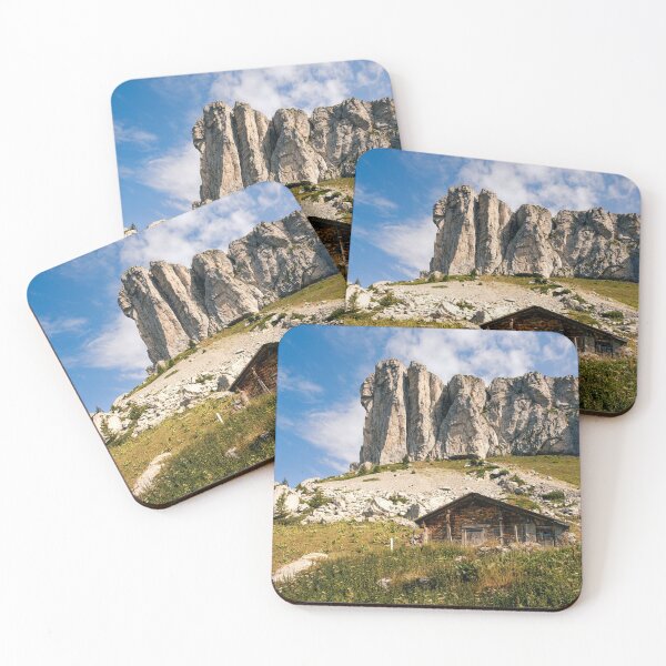 Item preview, Wooden barn under the rock face of the Tour d'Ai, Leysin, Switzerland designed and sold by svanaerschot.