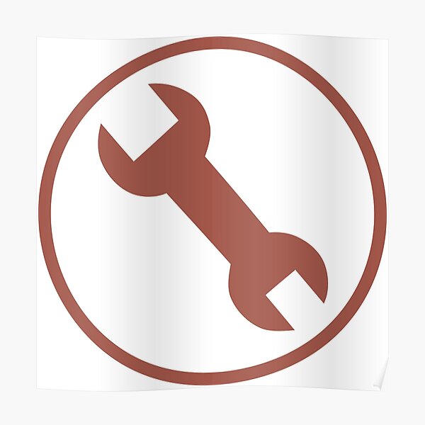 Tf2 Engineer Icon Red Poster For Sale By Loadout Redbubble 4634