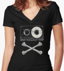 Pirate Music Women's Fitted V-Neck T-Shirt