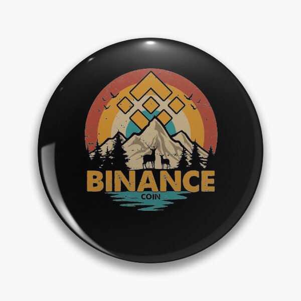 Item preview, Binance Coin BNB Vintage Retro Mountain Sunset Blockchain Cryptocurrency designed and sold by Master Jay.