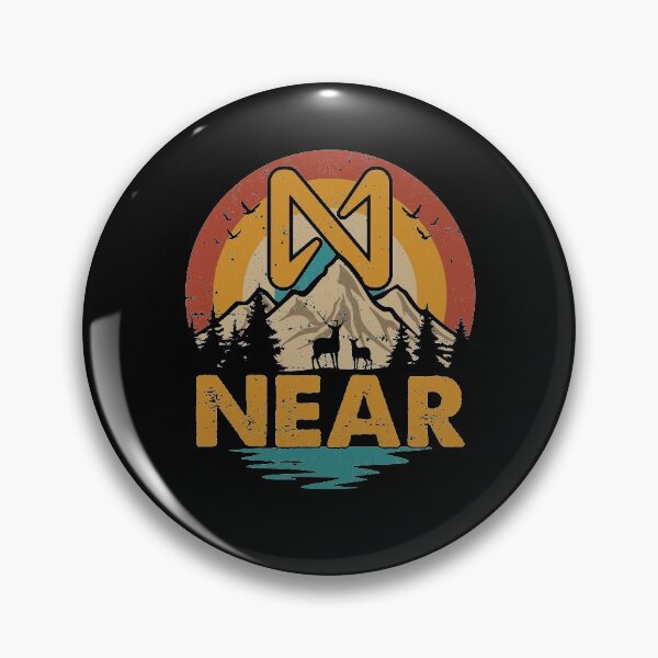 Item preview, Near Coin Vintage Retro Mountain Sunset Blockchain Cryptocurrency designed and sold by Master Jay.