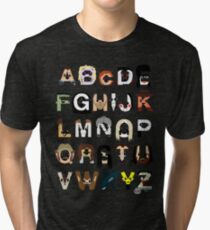 Horror Icon Alphabet Tri-blend T-Shirt