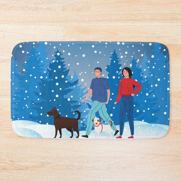 Item preview, DOG WALK IN THE SNOW designed and sold by PotluckPrints.