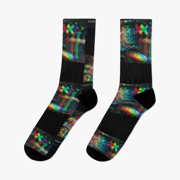 Item preview, Rainbow Kaleidoscopic Leopard Print & Crosses Design designed and sold by EarthArtDesigns.