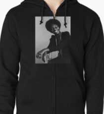 Nina Simone lächelt Hoodie mit Reißverschluss