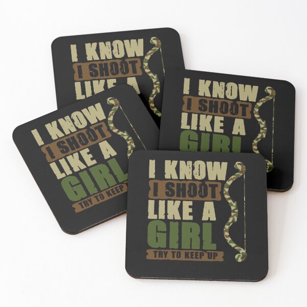 Item preview, I Know I Shoot Like A Girl Try To Keep Up Bowhunting designed and sold by Nessshirts.