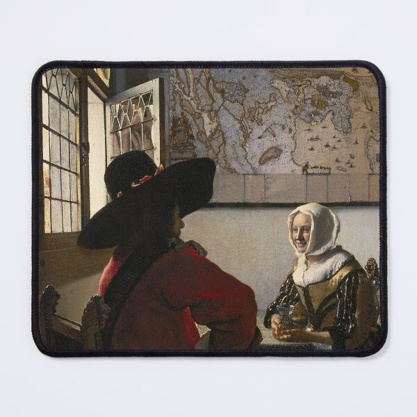 Item preview, THE OFFICER AND THE LAUGHING GIRL, C.1657-60, Johannes Vermeer designed and sold by Art Outlaws.