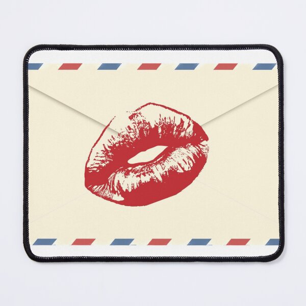 Item preview, Red Lips Kiss on Airmail Envelope designed and sold by JoyforU.