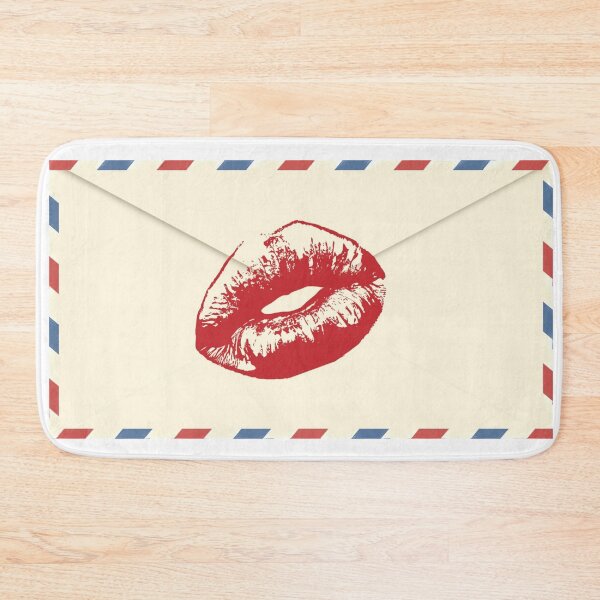 Item preview, Red Lips Kiss on Airmail Envelope designed and sold by JoyforU.