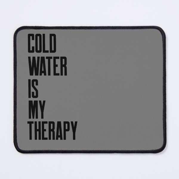 Item preview, Cold Water is my Therapy - Text Design - Black Text - Wild Swimming Tees designed and sold by WildSwimming.