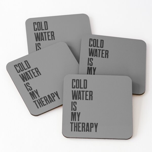 Item preview, Cold Water is my Therapy - Text Design - Black Text - Wild Swimming Tees designed and sold by WildSwimming.
