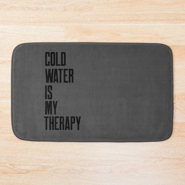 Item preview, Cold Water is my Therapy - Text Design - Black Text - Wild Swimming Tees designed and sold by WildSwimming.
