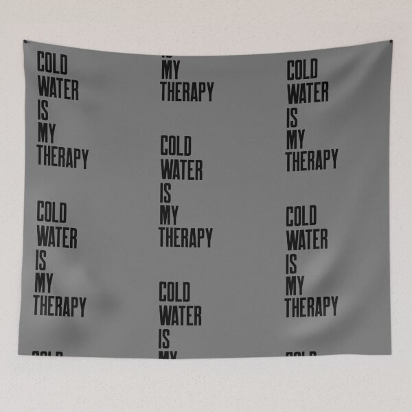 Item preview, Cold Water is my Therapy - Text Design - Black Text - Wild Swimming Tees designed and sold by WildSwimming.