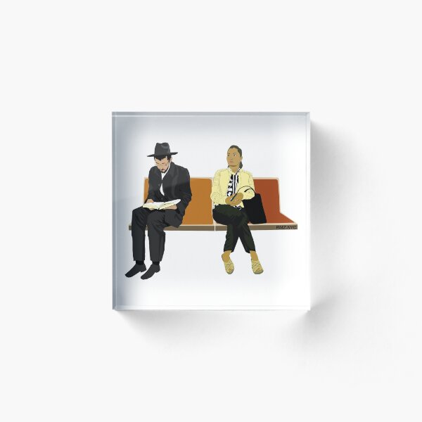 Subway Riders Acrylic Block
