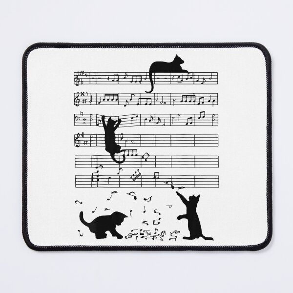 Item preview, Black Cat Climbing Playing Sheet Music Note Lover cat designed and sold by ryanbrian.