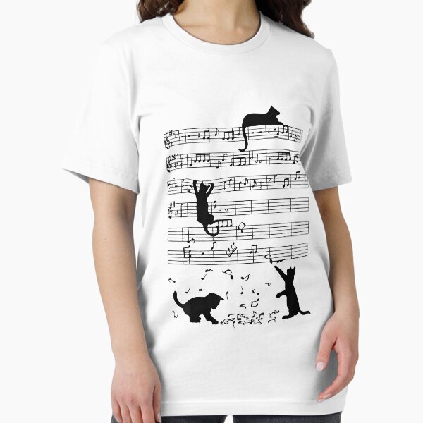 2h Note Music T-Shirt Black Cat 2h Note Music T-Shirt Black Cat