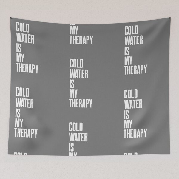Item preview, Cold Water is my Therapy - Text Design - White Text - Wild Swimming Tees designed and sold by WildSwimming.