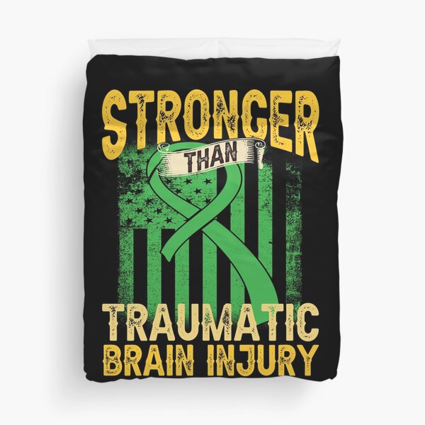 Item preview, TBI Awareness Stronger Than Traumatic Brain Injury Green Flag and Ribbon designed and sold by Treasurekey.