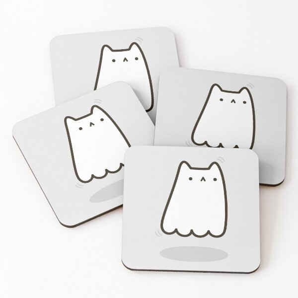 Item preview, Cute spooky ghost kitty cat designed and sold by KnuckersHollow.