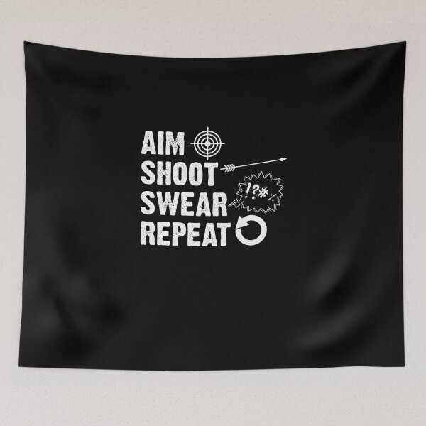 Item preview, Aim Shoot Swear Repeat For Archery Bow Hunter Enthusiast designed and sold by Nessshirts.