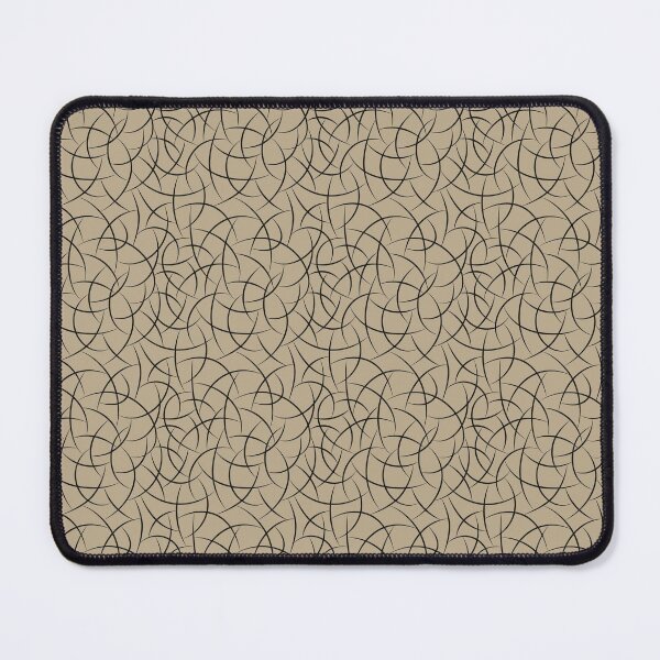 Item preview, Black and Tan Abstract Crescent Shape Pattern Pairs DE 2022 Trending Color Bamboo Screen DE6193 designed and sold by ColorOfTheYears.