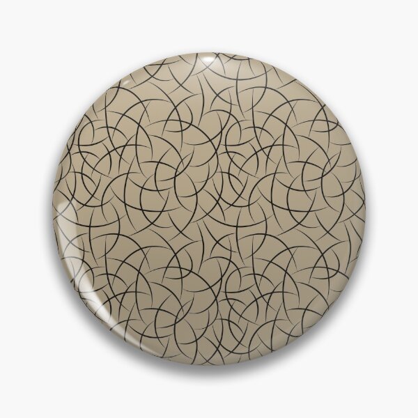 Item preview, Black and Tan Abstract Crescent Shape Pattern Pairs DE 2022 Trending Color Bamboo Screen DE6193 designed and sold by ColorOfTheYears.