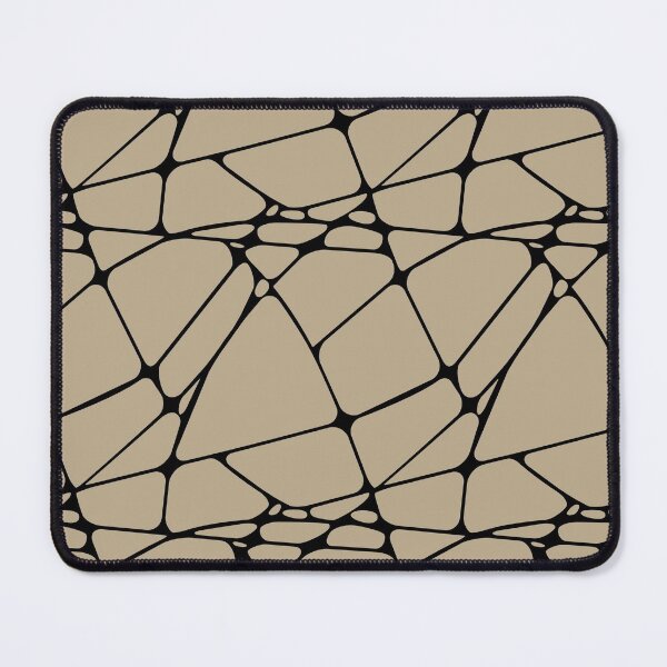 Item preview, Black and Tan Abstract Mosaic Pattern 1 Pairs DE 2022 Trending Color Bamboo Screen DE6193 designed and sold by ColorOfTheYears.