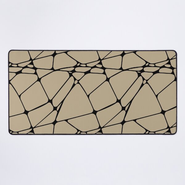 Item preview, Black and Tan Abstract Mosaic Pattern 1 Pairs DE 2022 Trending Color Bamboo Screen DE6193 designed and sold by ColorOfTheYears.