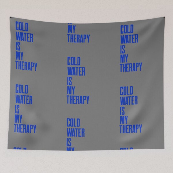 Item preview, Cold Water is my Therapy - Blue Text - Wild Swimming Tees designed and sold by WildSwimming.