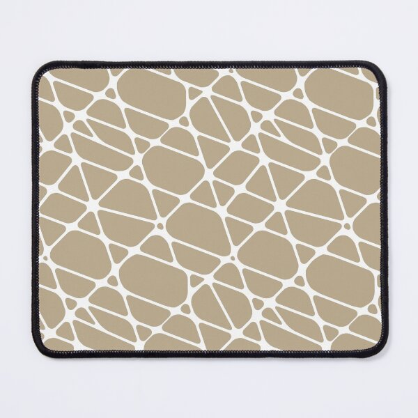 Item preview, Tan and WhiteAbstract Mosaic Pattern 2 Pairs DE 2022 Trending Color Bamboo Screen DE6193 designed and sold by ColorOfTheYears.