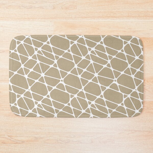 Item preview, Tan and WhiteAbstract Mosaic Pattern 2 Pairs DE 2022 Trending Color Bamboo Screen DE6193 designed and sold by ColorOfTheYears.