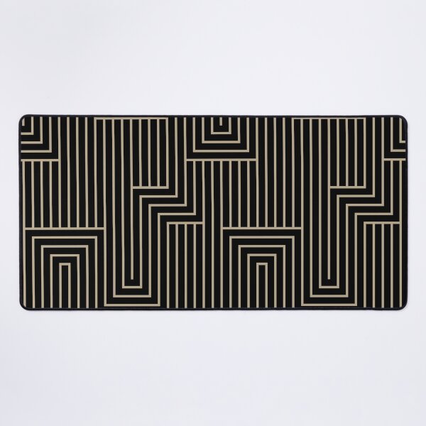 Item preview, Black and Tan Art Deco Pattern 2 Pairs DE 2022 Trending Color Bamboo Screen DE6193 designed and sold by ColorOfTheYears.